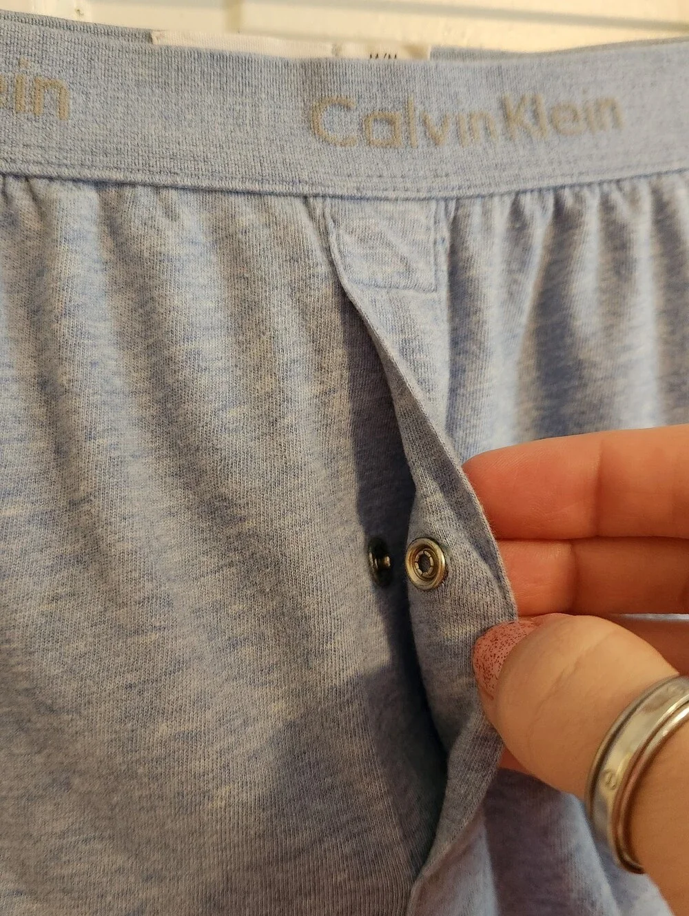 💪Calvin Klein💪 - Blue Knit Boxer/Lounge Short w/Logo Waistband